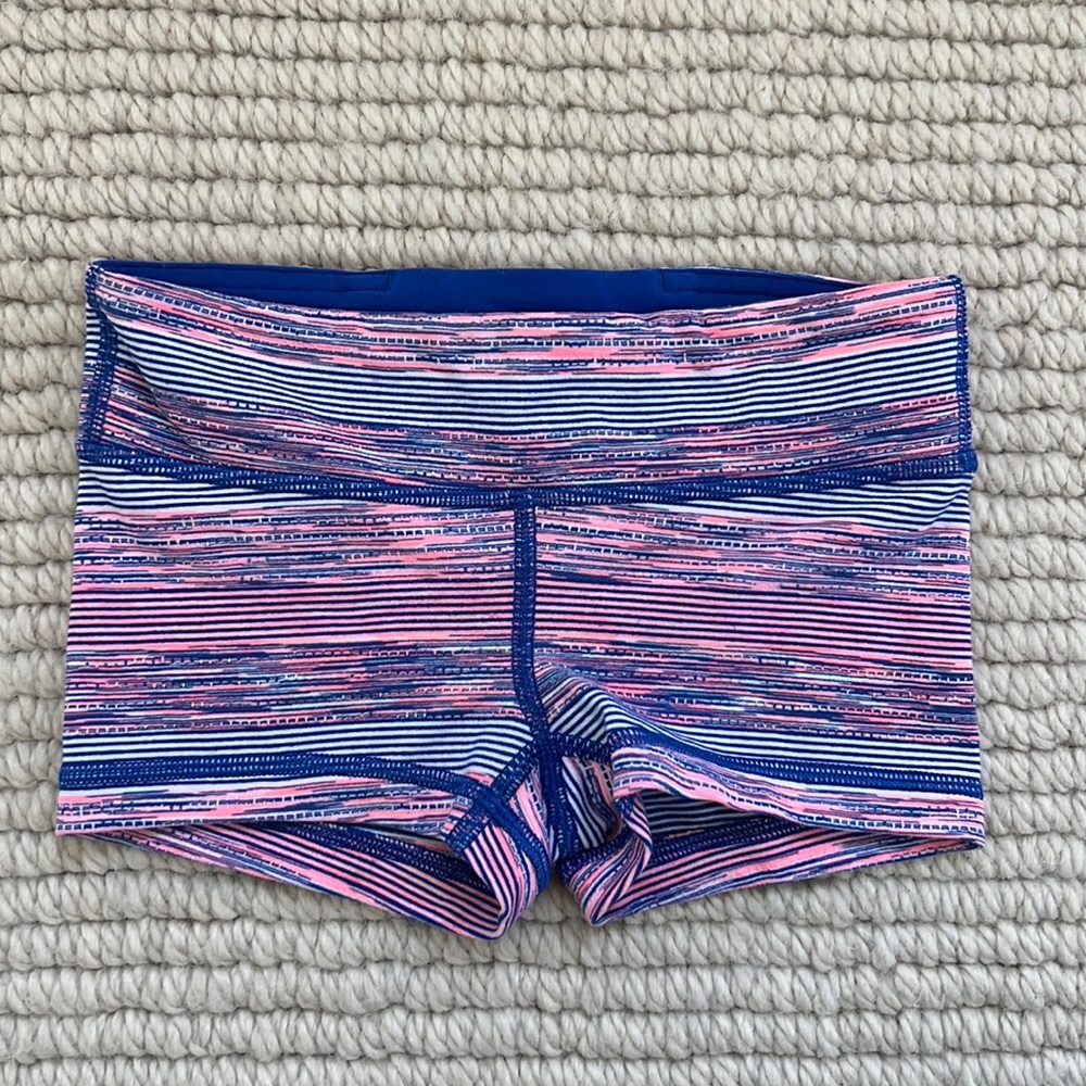 Ivivva Pink and Blue Striped Kids Shorts